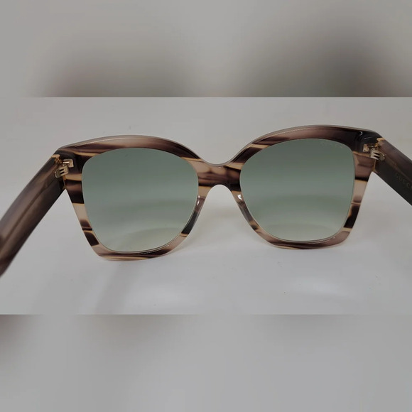 NWT Gucci Women's Sunglasses Marble Gray Square Full Rim GG0459S 005 54-19-145 - Picture 14 of 16